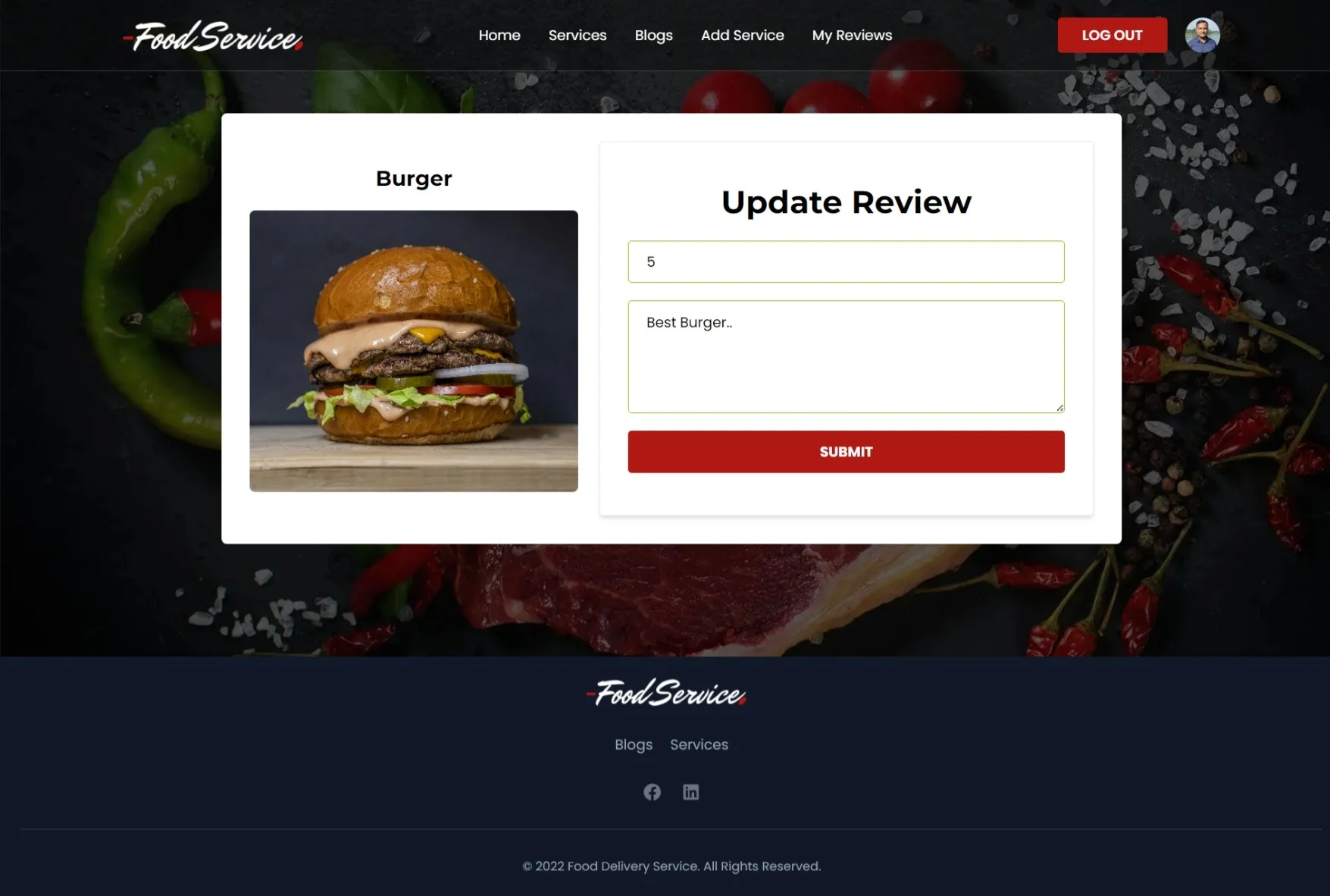 Food Services: Update Reviews