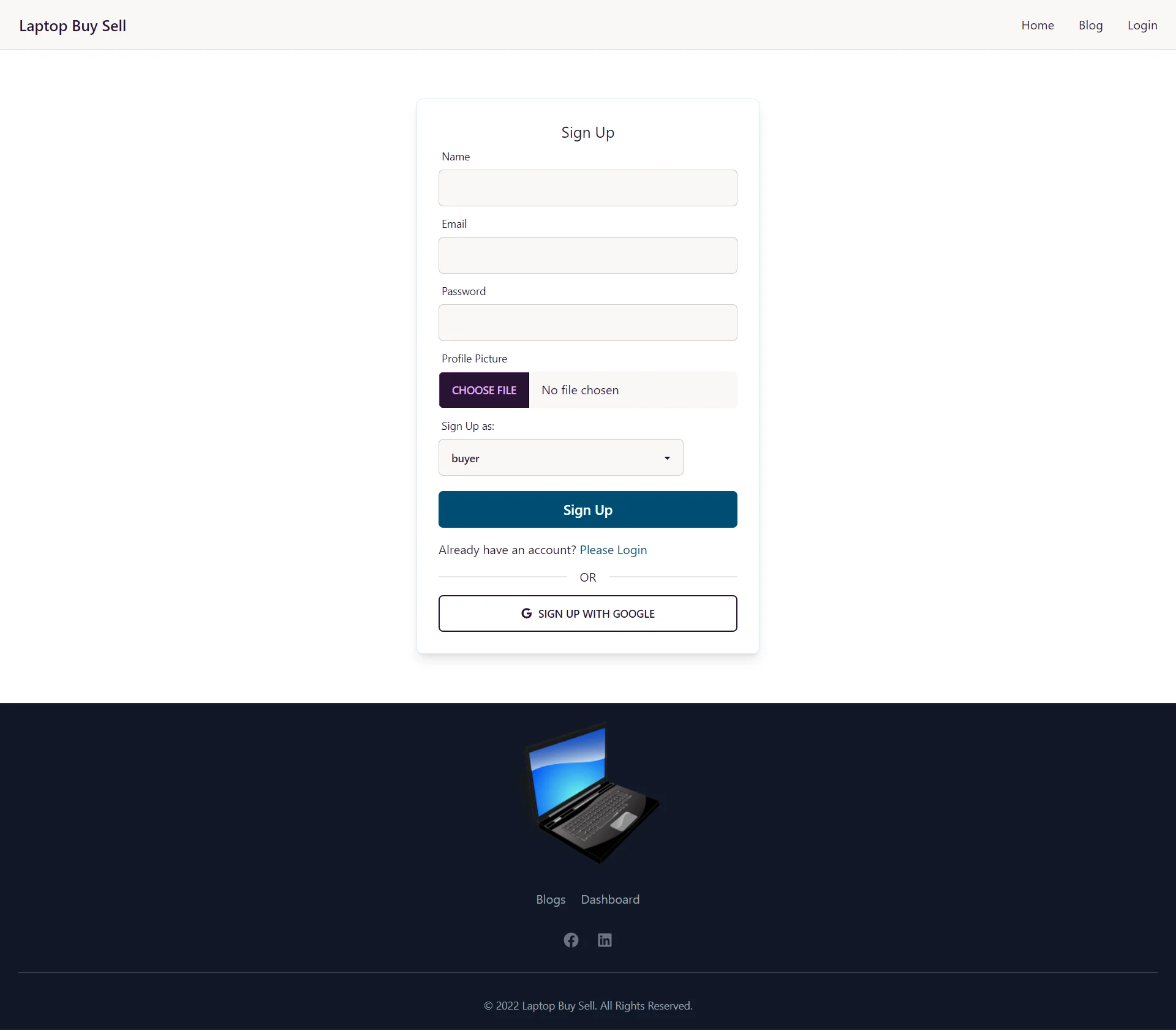 laptop-buy-sell.web.app Signup